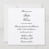 Daffodil et perles Faire-part de mariage (Dos)