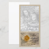 Daffodil et perles juste marié Carte photo (Devant / Derrière)