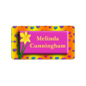 Daffodil - Filles étiquette du nom de l'école (Devant)