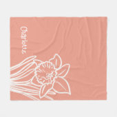 Daffodil Fleece Blanket Deken (Voorkant (Horizontaal))