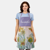 Daffodil Floral Yellow Viola Spring Flower Pattern Schort (Gedragen)