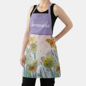 Daffodil Floral Yellow Viola Spring Flower Pattern Schort (Insitu)