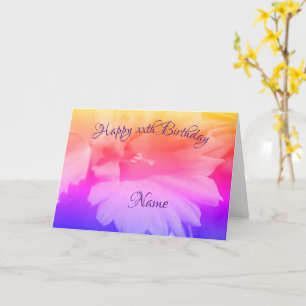 Daffodil Flower Rainbow Personalized Birthday Kaart