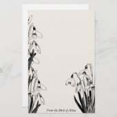 Daffodil Flowers Gepersonaliseerde Stationery Briefpapier (Voorkant / Achterkant)