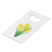 Daffodil Flowers Kredietkaart Flessenopener (Voorkant Gekanteld)