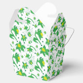 Daffodil Geel Botanisch Illustratiepatroon Bedankdoosjes (Geopend)