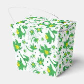 Daffodil Geel Botanisch Illustratiepatroon Bedankdoosjes (Achterkant)