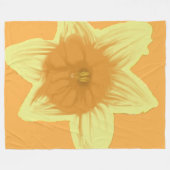Daffodil geel Sinaasappel gooi deken (Voorkant (Horizontaal))