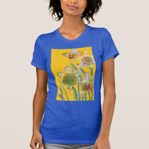 Daffodil Gele daffodis florale Waterverf Bloem T-shirt