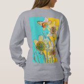 Daffodil Gele daffodis florale Waterverf Bloem Trui (Achterkant)