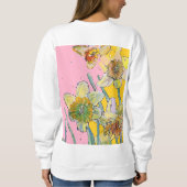 Daffodil Gele daffodis florale Waterverf Bloem Trui (Achterkant)