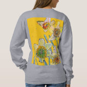 Daffodil Gele daffodis florale Waterverf Bloem Trui (Achterkant)