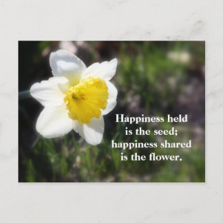 Daffodil Happiness Fotografie & Quote Briefkaart