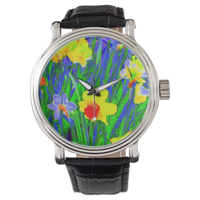 'Daffodil Impressionisme' horloge (Voorkant)