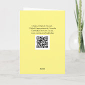 Daffodil Impressionistisch Gouache Artsy Note Kaar Kaart (Achterkant)