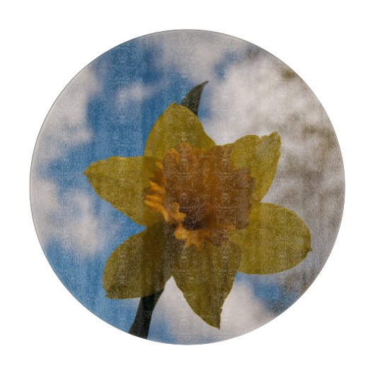 Daffodil in het voorjaar snijplank (Voorkant)