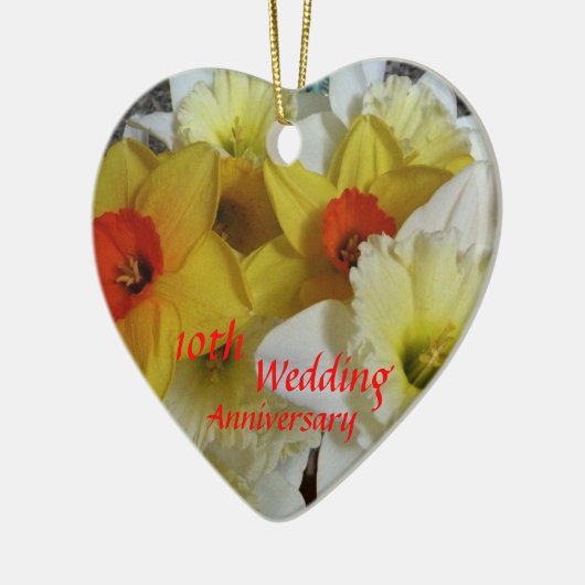 Daffodil Jubileum Keepomwille Keramisch Ornament (Links)