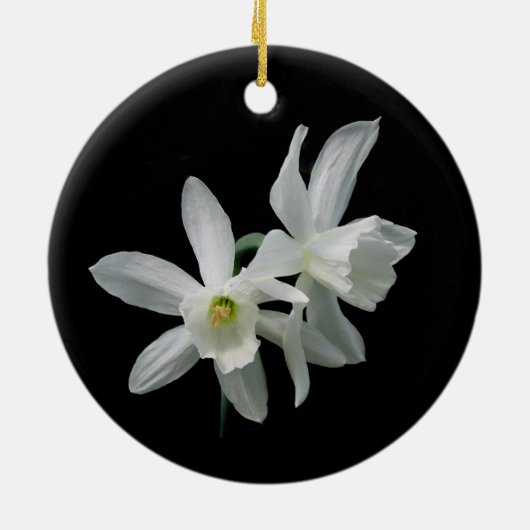 Daffodil kerstversiering keramisch ornament (Achterkant)