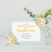 Daffodil Lijst verjaardagsuitnodiging Kaart (Staand voorkant)