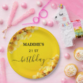 Daffodil March Geboortebloem Verjaardag Papieren Bordje (Feest)