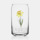 DAFFODIL Mars Fleur de naissance Nom personnalisé (Verso)