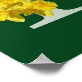 Daffodil Monogram Initiaal F Poster (Hoek)