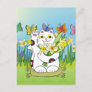 Daffodil Neko Briefkaart
