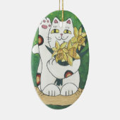 Daffodil Neko Keramisch Ornament (Rechts)