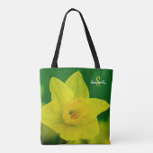 Daffodil on Green Tote bag (Dos)