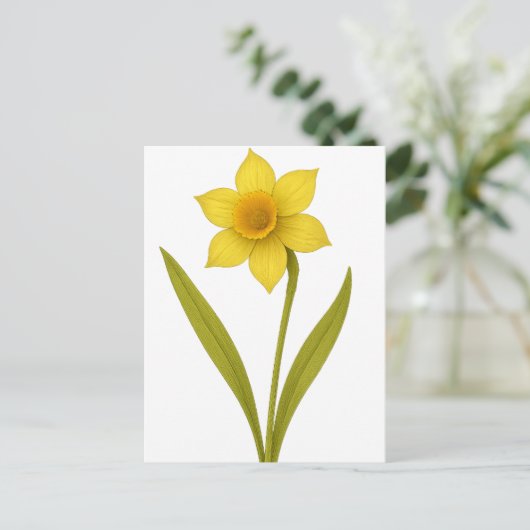 Daffodil - Ongeëvenaarde liefde, zon Briefkaart (Staand voorkant)