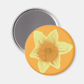 Daffodil-Oranje Button Magneet (Voorkant / Achterkant)