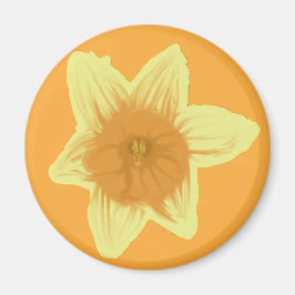 Daffodil-Oranje Button Magneet