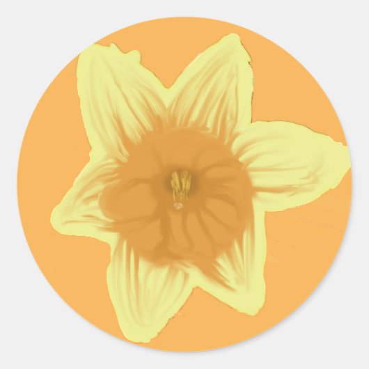 Daffodil Oranje gele Stickers (Voorkant)