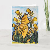 Daffodil Oranje kattennarcissen Kaart (Voorkant)