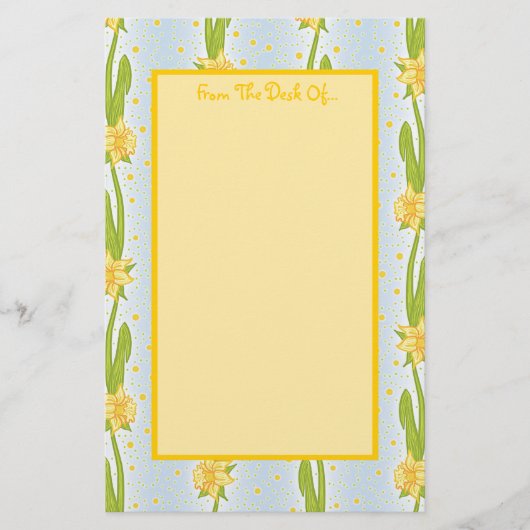 Daffodil Pattern Briefpapier (Voorkant)
