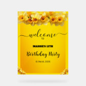 Daffodil personnalisable Mars Fleur de naissance A (Recto)