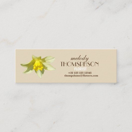 Daffodil photo Cartes de visite floraux (Devant)