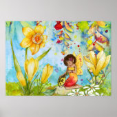 Daffodil Pixie Waterverf Poster (Voorkant)