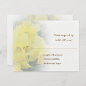 Daffodil-reactiekaarten RSVP Kaartje (Voorkant / Achterkant)