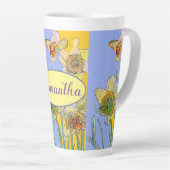 Daffodil Schilderhandschilderingen met schilfers M Latte Mok (Rechterhoek)