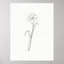Daffodil Sketch Print