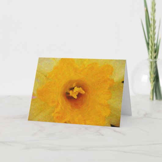 Daffodil sluit de impressionistische Art Kaart op (Voorkant)