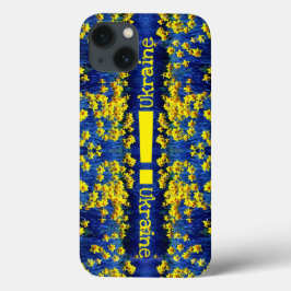 Daffodil Spring Exclamation Yellow Blue Ukraine iPhone 13 Hoesje