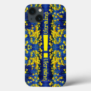 Daffodil Spring Exclamation Yellow Blue Ukraine iPhone 13 Hoesje