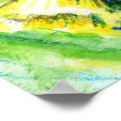 Daffodil Spring Waterverf Art Poster (Hoek)