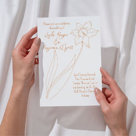 Daffodil Spring Wedding Invitation Kaart