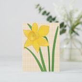 Daffodil Springtime Geel bloemenontwerp Briefkaart (Staand voorkant)