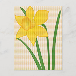 Daffodil Springtime Geel bloemenontwerp Briefkaart