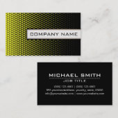 Daffodil Techno Stippen Elegant Modern Black Visitekaartje (Voorkant / Achterkant)