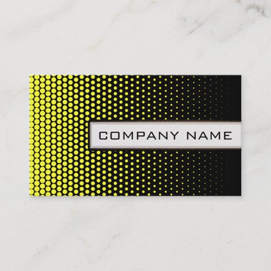 Daffodil Techno Stippen Elegant Modern Black Visitekaartje (Voorkant)